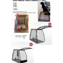 Hundebur med lasteterskel i svart Small - 10010 - 67x42,3x50 cm