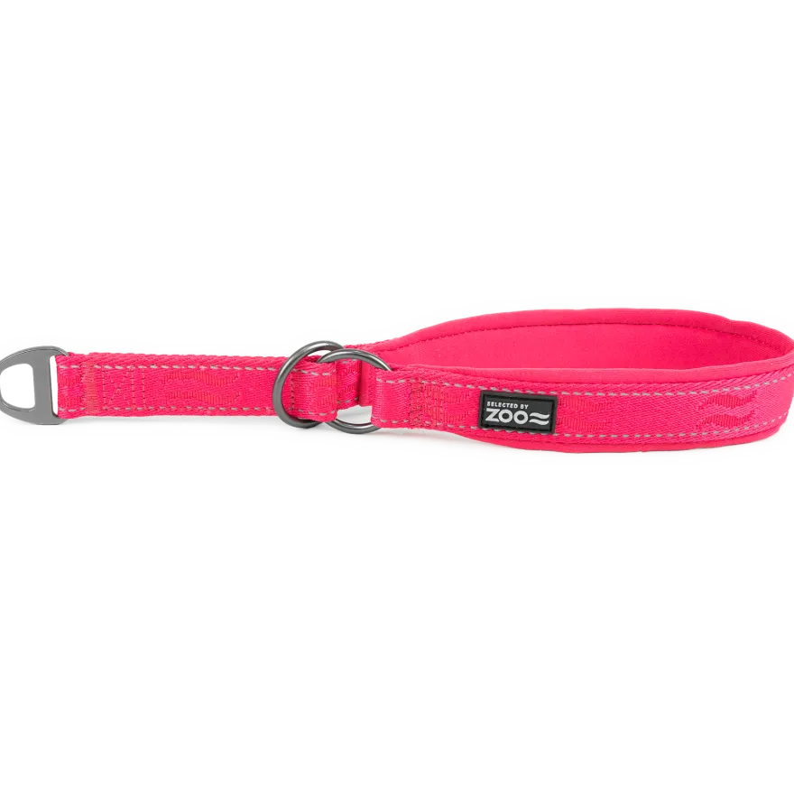 Hundehalsbånd Rufus halvjern 25 mm x 45-55 cm Pink