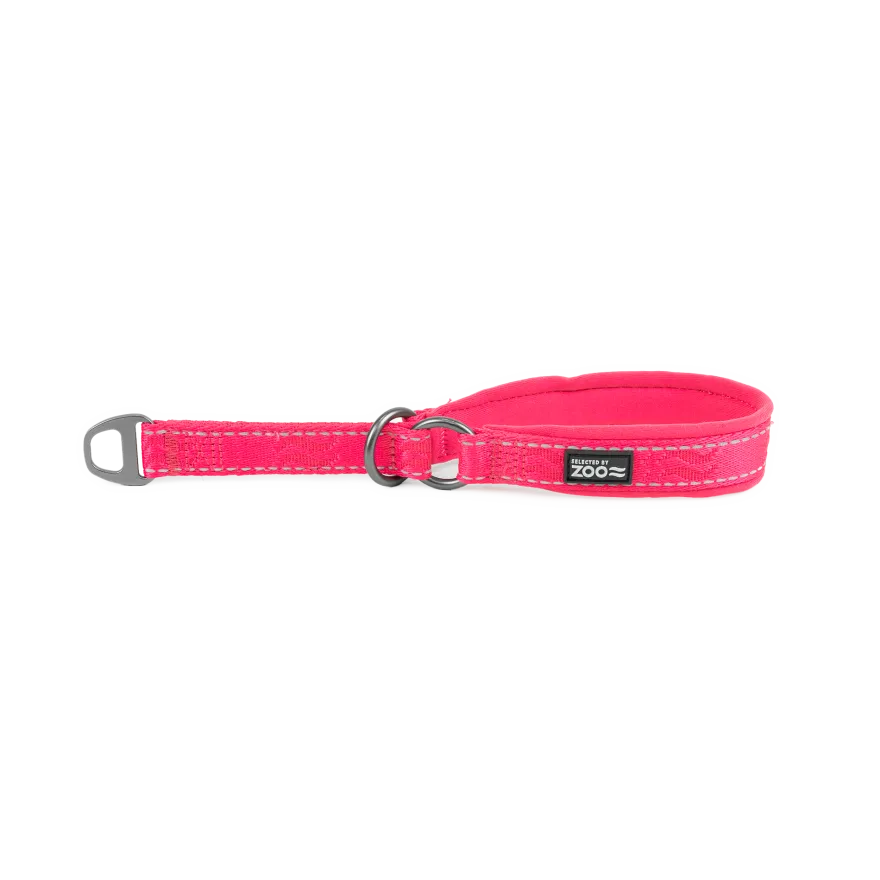 Hundehalsbånd Rufus halvjern 20 mm x 35-45 cm Pink