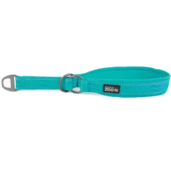 Hundehalsbånd Rufus halv jern 25 mm x 40-50 cm Turkis