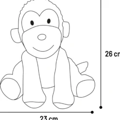 Hundeleke Azor Monkey, rosa, 26 cm