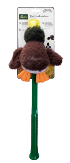 Hundeleketøy Flingerz Furry Duck med avskyter