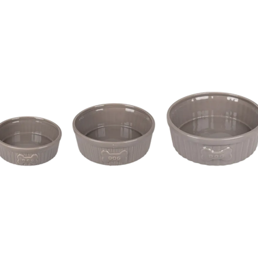 Hundeskål Mabel Ceramic Taupe 640 ml, Ø 15 cm