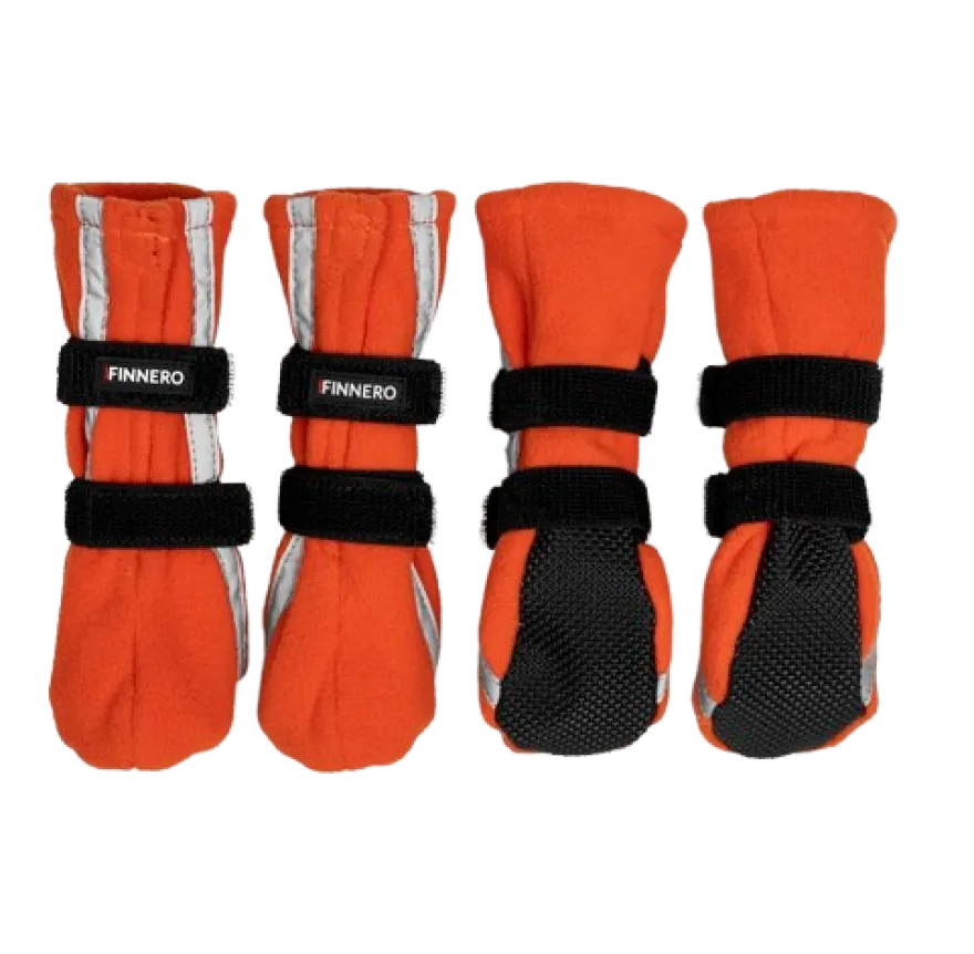 Hundesko Halla 4p, XS, Oransje med refleks