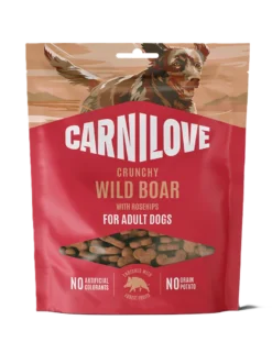 Hundesnacks «Crunchy» med villsvin og nyper 200 g