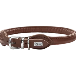 Hundhalsband Round & Soft Brun