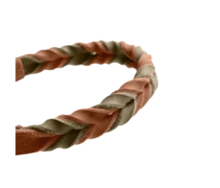 Hundhalsband Solid Education Duo Cognac/Olivgrön