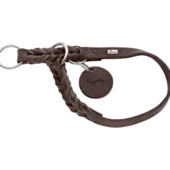Hundhalsband Ställbart Solid Education Halvstryp Brun