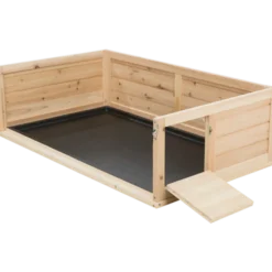 Innendørs løpegård for små kjæledyr Tre/Plast Brun 114 x 74 cm