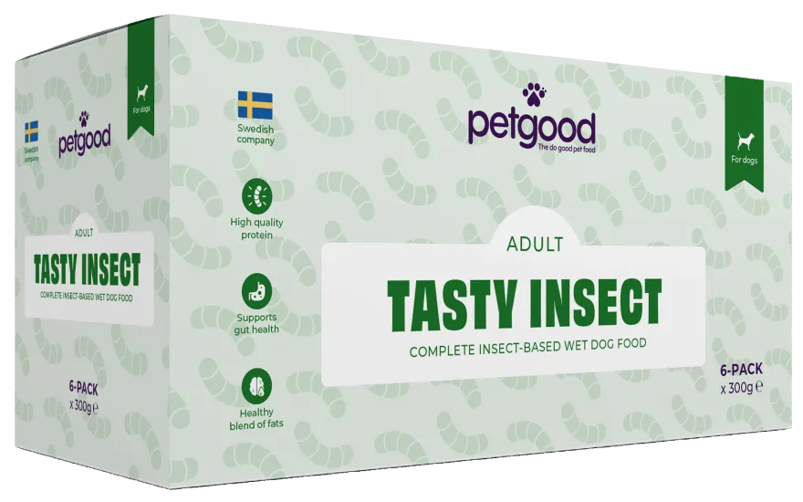 Insektsbasert våtfôr til voksne hunder, flerpakning - 6 x 300 g