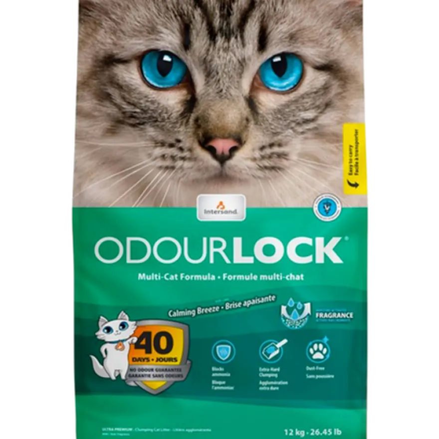 Intersand Odour Lock Calming Breeze Multi Cat Formula - Cat Litter 12 kg