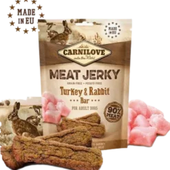 Jerky kalkun- og kaninbar 100 g