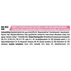 Katt Adult Sterilisert Delicate Digestion Kylling 10 kg
