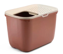Kattebakke Hop in Giant med tak, 58,5x39x39,6cm, Champagne pink-tuscan red