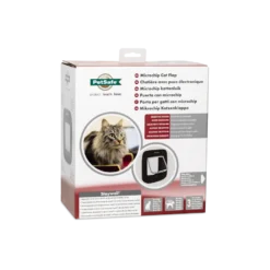 Katteluke med mikrochip - brun