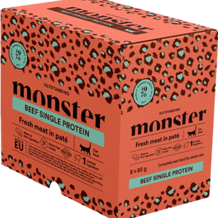 Katteposer Adult Beef 85 g x 8 stk - porsjonsposer