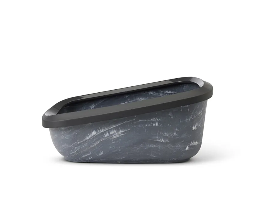 Kattesandkasse Aseo Jumbo Marble, 67,5x48,5x29cm, Grå/Hvit