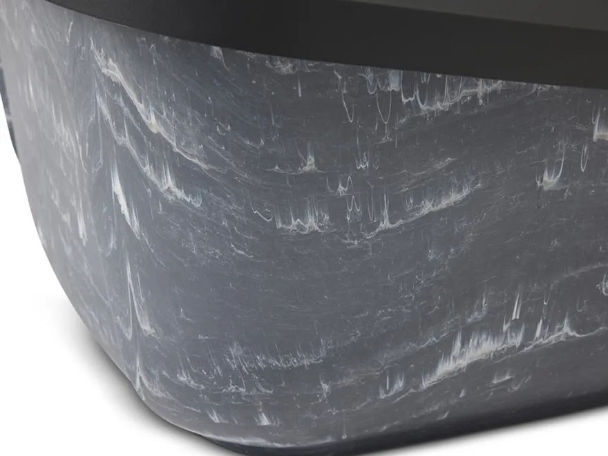 Kattesandkasse Aseo Jumbo Marble, 67,5x48,5x29cm, Grå/Hvit