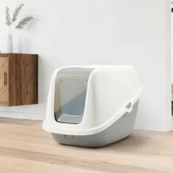 Kattetoalett Nestor Giant - hvit-kullgrå 75,5 x 56 x 55,5 cm