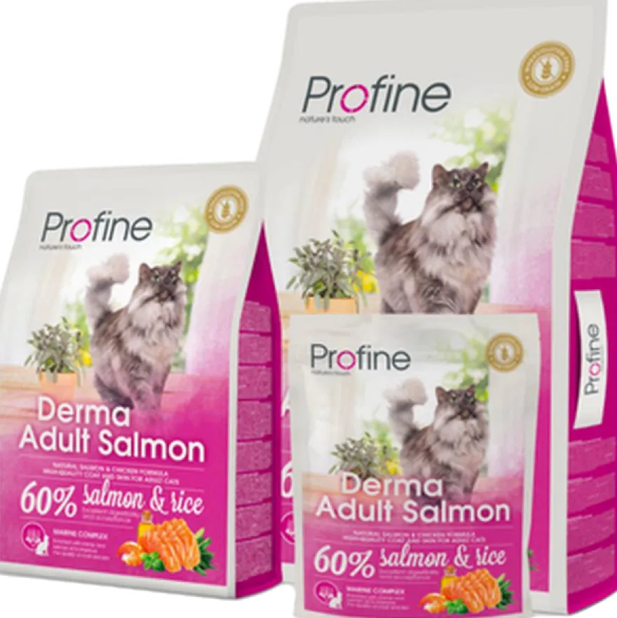 Kattetørrfôr Derma Adult Laks og kylling 2 kg
