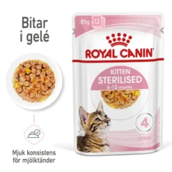 Kitten Sterilised Jelly Våtfôr for kattunger 85 g x 12 stk