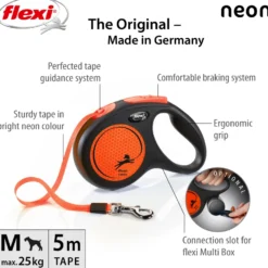 Koppel New Neon Band Orange Small, 5 m, maks. 15 kg