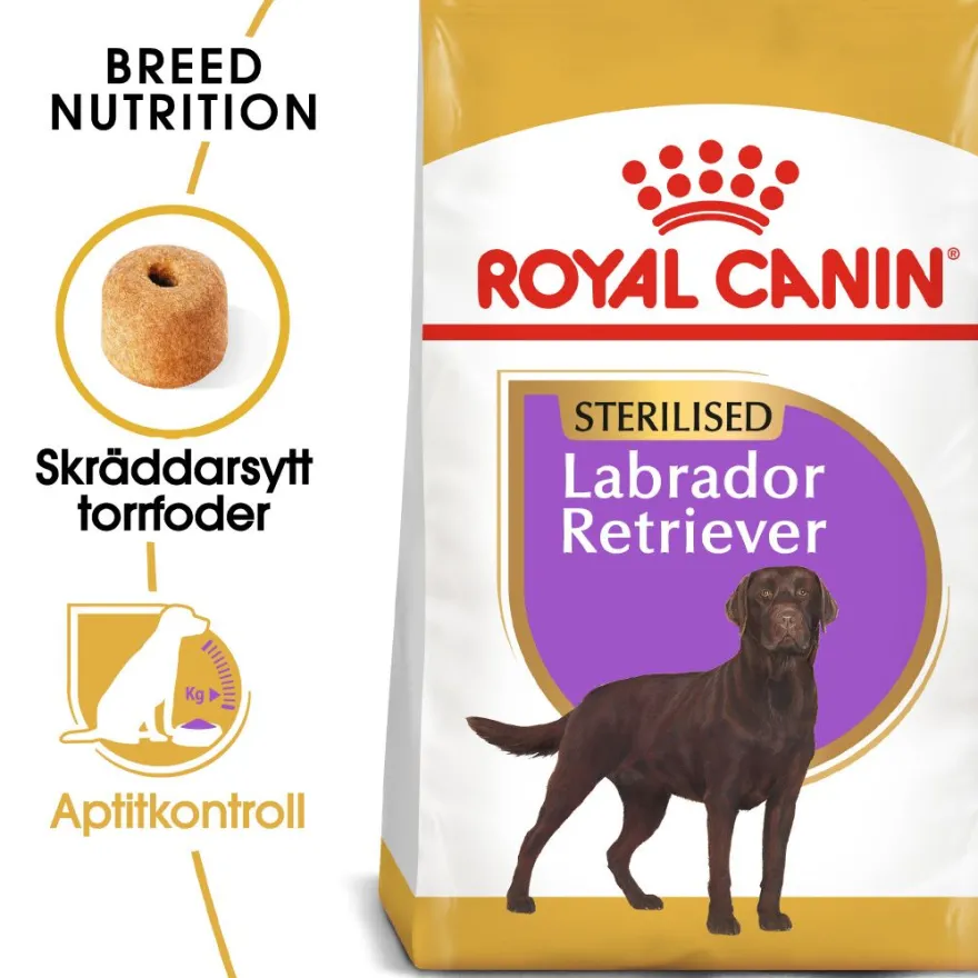 Labrador Retriever Sterilisert tørrfôr for voksne hunder 12 kg