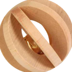 Lamellkule i tre med bjelle Brun 6 cm