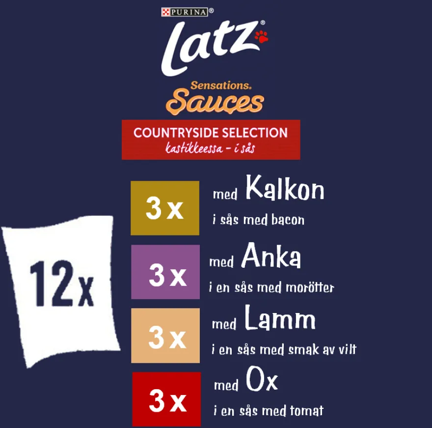 Latz Sensations Sauser Landlig i saus 12x85g