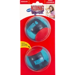 Lekeball Squeezz Action Ball Dog Toy, Stor 2-pk.