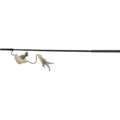 Lekestang XXL med fisk, plast/stoff Catnip Svart 65 cm