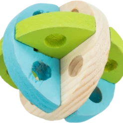 Lek- og snackball i tre som kan fylles for gnagere Mix 8 cm