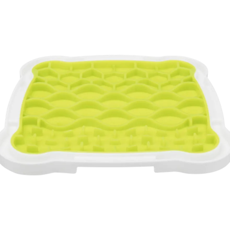 Lick'n'Snack-tallerken - aktivering av fôr Grønn 20x20 cm