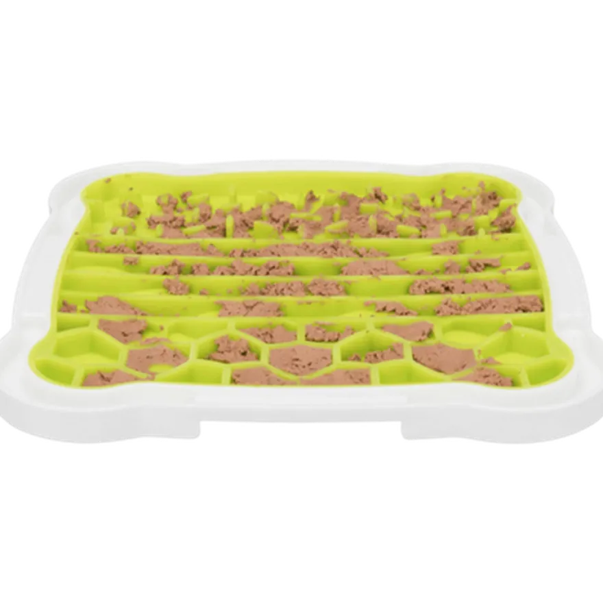 Lick'n'Snack-tallerken - aktivering av fôr Grønn 20x20 cm