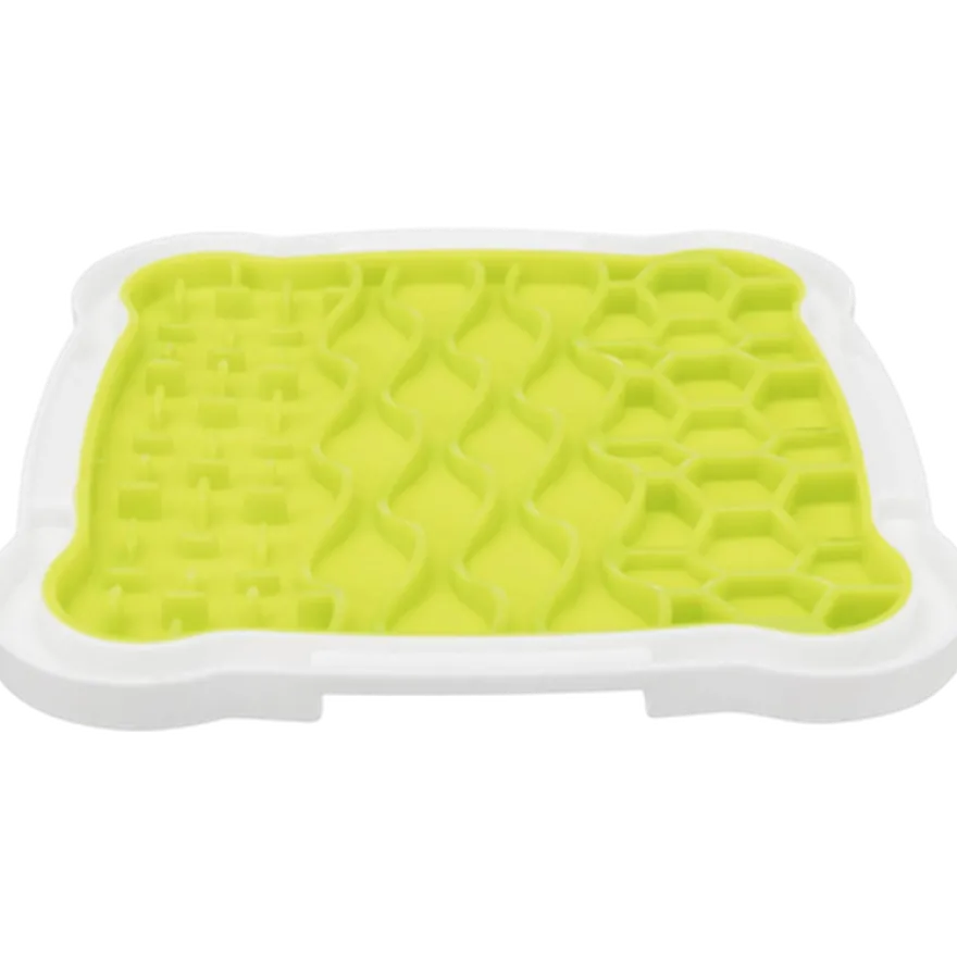 Lick'n'Snack-tallerken - aktivering av fôr Grønn 20x20 cm
