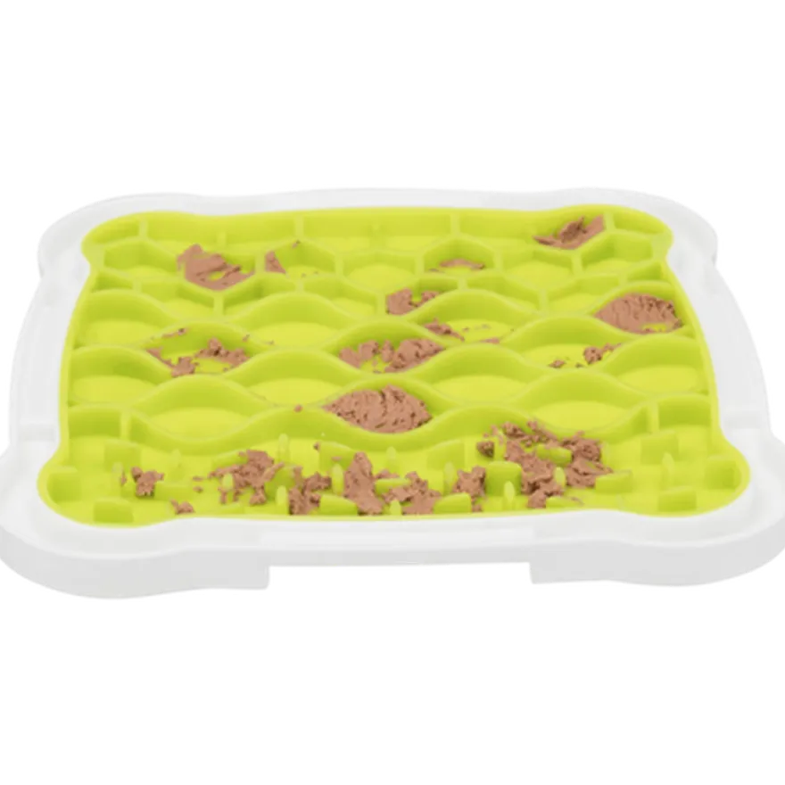Lick'n'Snack-tallerken - aktivering av fôr Grønn 20x20 cm