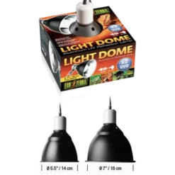 Lyskuppel - UV-reflektorlampe i aluminium, svart 75 W, 14 cm