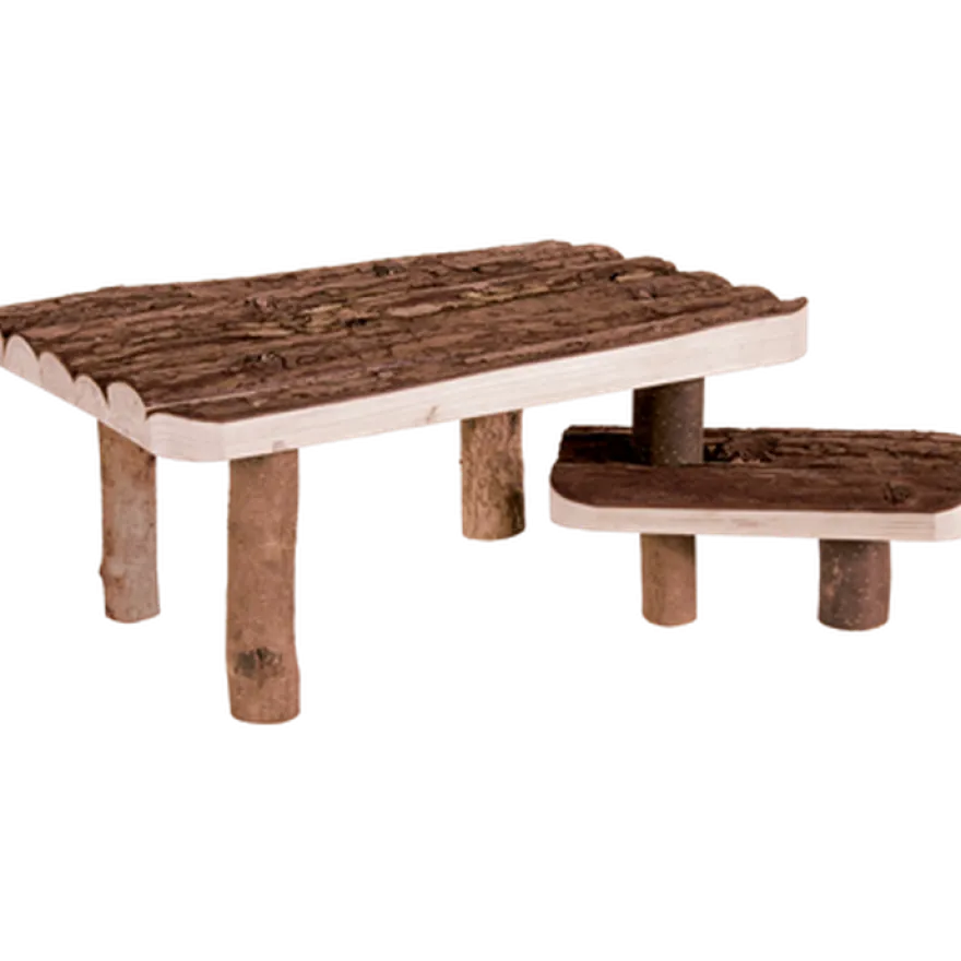 Natural Living Shelter og plattform brun 37 x 17 x 28 cm