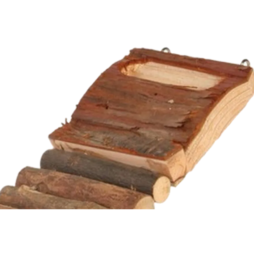 Natural Living-stige med matskål Brun 7 x 27 cm