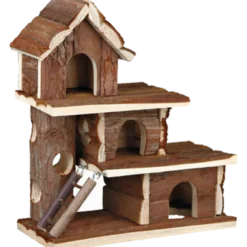 Natural Living Tammo-hus i naturlig tre brun 25 x 30 x 12 cm