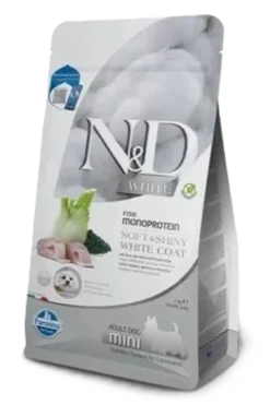 N&D White Dog Sea Bass, Spirulina & Fenel Adult Mini 2 kg