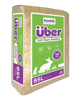 Papirbasert bunnstrø 85L Hvit