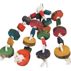 Parrot Hanger With Beads 4 Ropes Multicolored 1 st