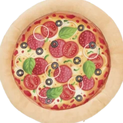 Pizza Plysj Flerfarget 26 cm