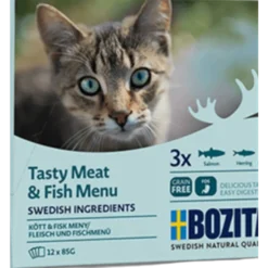 Pouch Multibox Kjøtt & fisk i saus 85 g x 12 stk - Porsjonsposer
