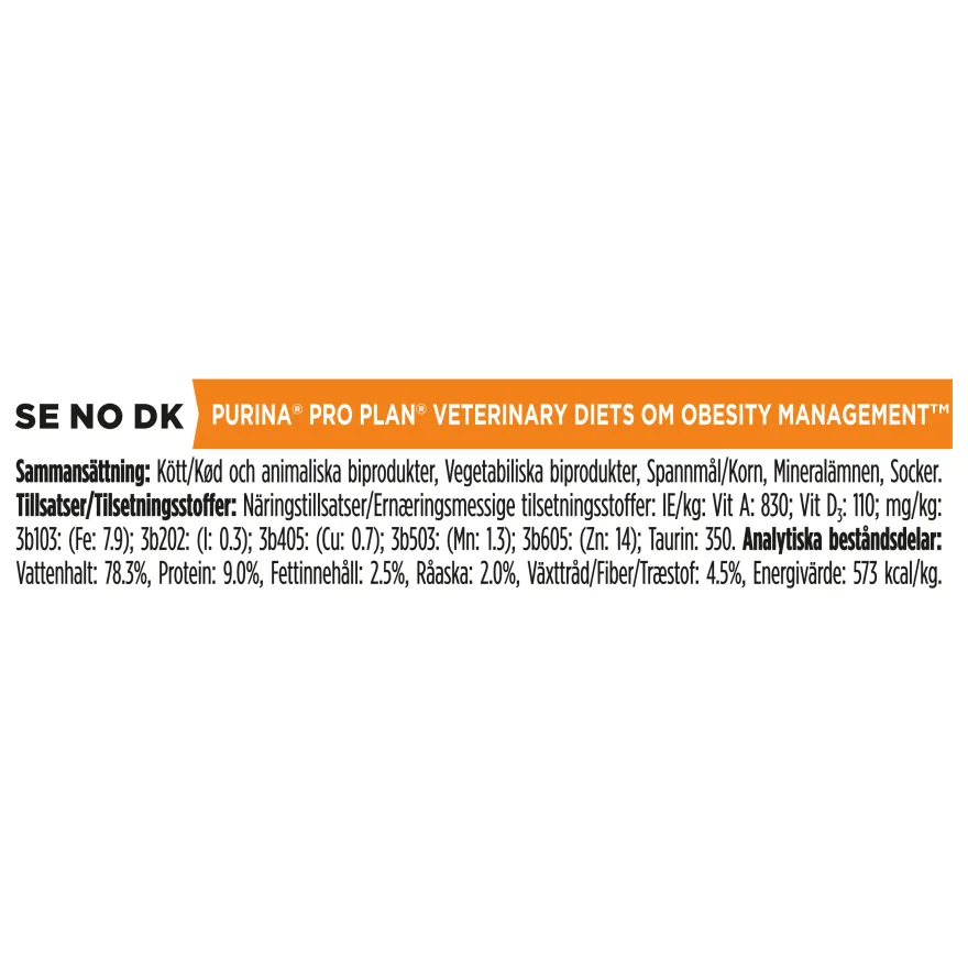 PVD Canine OM Obesity Management Mousse 400 g x 12 stk.