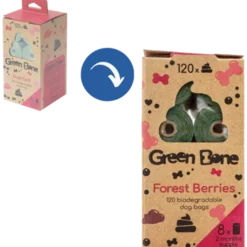 Refill Forest Berries biologisk nedbrytbare hundeposer Grønn 15 poser