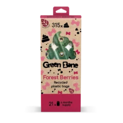 Refill Forest Berries biologisk nedbrytbare hundeposer Grønne 315 poser