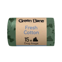 Refill Fresh Cotton biologisk nedbrytbare hundeposer Grønn 15 poser