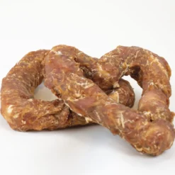 Råhudhjerte med and 7 cm, 25-pk
